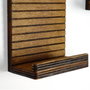Hanah Home Raf263 Estantería de pared de nogal (2 piezas)